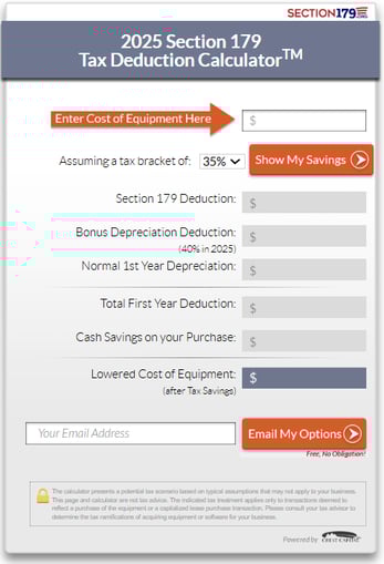 2025 Section 179 Tax Deduction Calculator