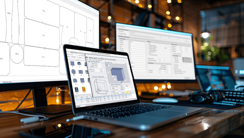 Trimble FabShop software coputer screen